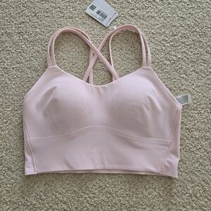 NEW Lululemon like a cloud longline bra 6 strawberry milkshake